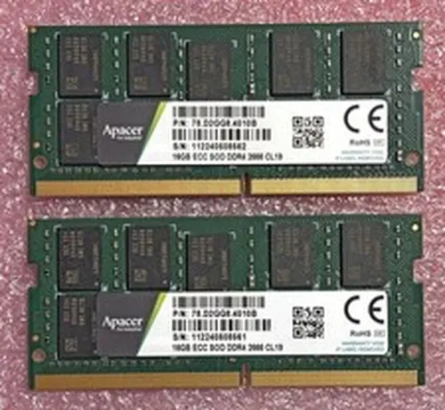 32GB Kit Apacer Industrial 2x 16GB DDR4-2666 ECC Unbuffered SODIMM RAM PC4-21300