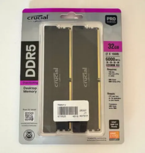 Crucial DDR5 Pro 32GB (2x16GB) DDR5-6000 UDIMM Intel XMP 3.0 AMD EXPO