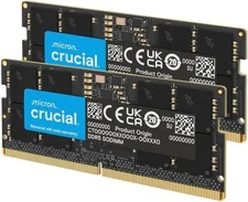 Crucial 128GB (2x64GB) DDR5 5600MHz CL46 SODIMM Laptop Memory Module Kit