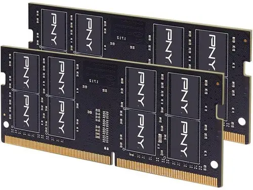 PNY 64GB (2 x 32GB) 260-Pin DDR4 SO-DIMM DDR4 3200 (PC4 25600) Memory (Notebook Memory) Model MN64GK2D43200-TB