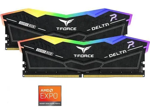 Team T-Force Delta RGB 64GB (2 x 32GB) 288-Pin PC RAM DDR5 6400 (PC5 51200) Desktop Memory Model FF3D564G6400HC30CDC01