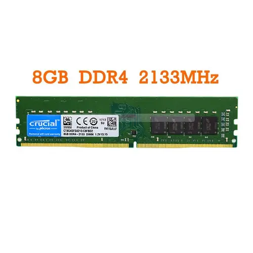 Crucial 8GB 16GB 32GB DDR4 2133 2400 2666 3200 MHz DIMM 288-Pin Memory Desktop