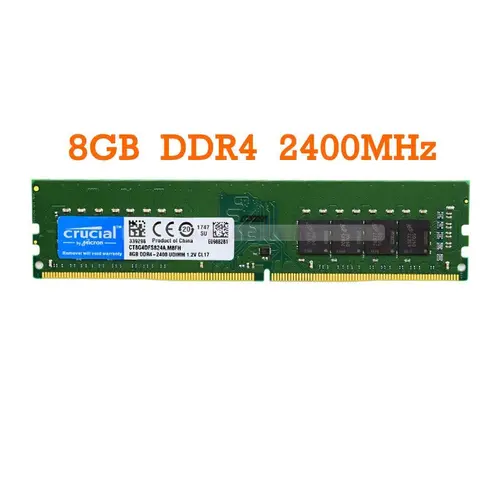 Crucial 8GB 16GB 32GB DDR4 2133 2400 2666 3200 MHz DIMM 288-Pin Memory Desktop