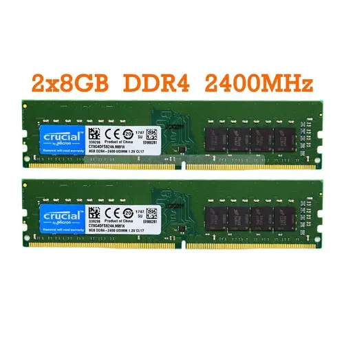 Crucial 8GB 16GB 32GB DDR4 2133 2400 2666 3200 MHz DIMM 288-Pin Memory Desktop