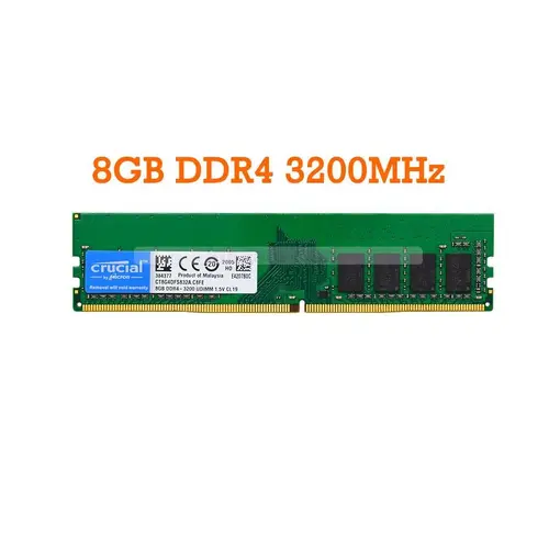 Crucial 8GB 16GB 32GB DDR4 2133 2400 2666 3200 MHz DIMM 288-Pin Memory Desktop