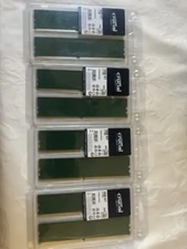 4 Pk Crucial BRAND NEW 16GB (8GBx2) DDR4 3200 MHz CL22 RAM UDIMM Memory Modules