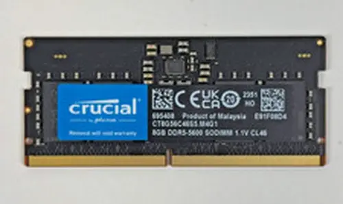 Crucial 8GB DDR5-5600 SO-DIMM RAM (1x8GB) Laptop Memory PC5-44800