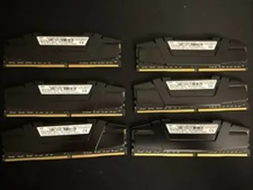 Lot of 6 G.SKILL Ripjaws V 96GB (6x16GB) DDR4 3200MHz CL16 Desktop RAM