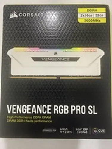 Corsair Vengeance RGB Pro SL 32GB (2 x 16GB) PC4-28800 (DDR4-3600) Memory WHITE