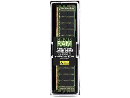 16GB DDR5 6400MHz PC5-51200 1Rx8 1.1V CL52 288-PIN ECC Registered RDIMM NEMIX RAM Server Memory Compatible with Supermicro H14DST-FL Motherboard