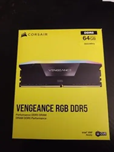 Corsair VENGEANCE® RGB 64GB (2x32GB) DDR5 DRAM 6600MT/s CL32 Memory Kit — Black