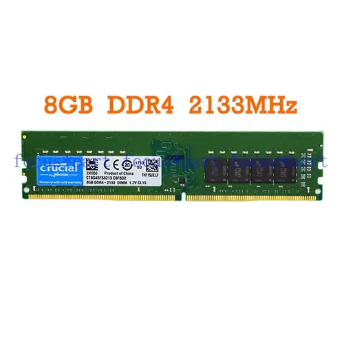Crucial 8 GB DDR4 2133 2400 2666 3200 MHz DIMM 2Rx8 Desktop Memory 288-Pin x1/x2 8GB
