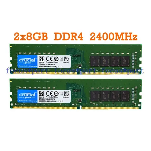 Crucial 8 GB DDR4 2133 2400 2666 3200 MHz DIMM 2Rx8 Desktop Memory 288-Pin x1/x2 8GB