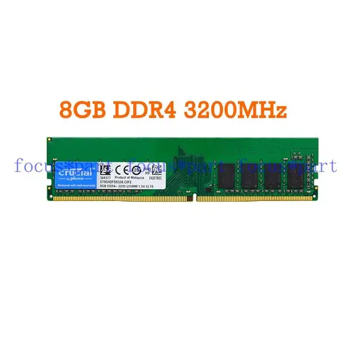 Crucial 8 GB DDR4 2133 2400 2666 3200 MHz DIMM 2Rx8 Desktop Memory 288-Pin x1/x2 8GB