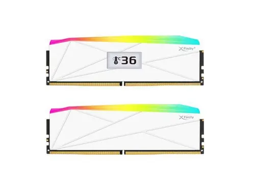 V-COLOR OLED XFinity+ DDR5 64GB (2x32GB) 8000MHz CL40 1.35V SK Hynix IC RGB Gaming Desktop Memory with Built-in OLED Display, White, for AMD EXPO...