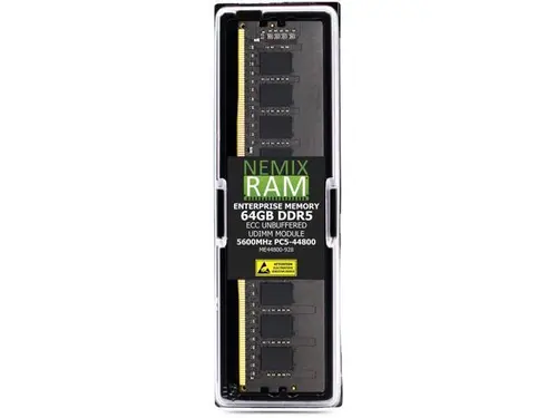 64GB DDR5 5600MHz PC5-44800 2Rx8 1.1V CL46 288-PIN ECC Unbuffered UDIMM NEMIX RAM Memory Compatible with ASUS ProArt B850-CREATOR WiFi NEO...