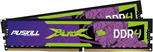 PUSKILL DDR4 32GB (2x16GB) 3200MHz PC RAM | CL16-18-18-42 | 1.35V | Desktop Memory Kit for Gaming and High-Performance Computing | Compatible with Intel & AMD