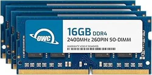 OWC 64GB (4 x 16GB) PC19200 DDR4 2400MHz CL17 260pin SO-DIMMs Memory Compatible with 27 iMac (Mid 2017), and Compatible PCs (OWC2400DDR4S64S)