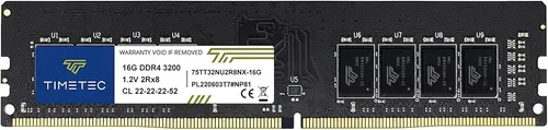 Timetec 16GB DDR4 3200MHz (PC4-3200AA) PC4-25600 UDIMM Desktop RAM – 288-Pin 1.2V CL22 Non-ECC Unbuffered DIMM Memory Module Upgrade