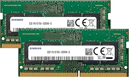 Samsung 16GB (2x8GB) DDR4 3200MHz PC4-25600 (PC4-3200AA) CL22 SODIMM 1Rx16 Single Rank 1.2V 260-Pin Laptop, Notebook RAM Memory
