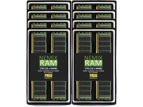 NEMIX RAM 32GB (4X8GB) DDR4 2400MHZ PC4-19200 1Rx4 1.2V 288-PIN ECC RDIMM KIT Registered Server Memory Compatible with Dell PowerEdge FC830 Server