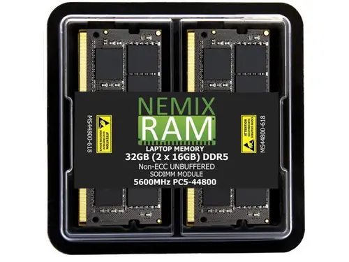 32GB 2X16GB DDR5 5600MHz PC5-44800 1Rx8 1.1V CL46 262-PIN Non-ECC Unbuffered SODIMM NEMIX RAM Laptop Memory KIT Compatible with ASUS Pro...
