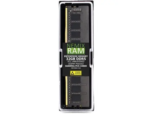 32GB DDR5 5600MHz PC5-44800 2Rx8 1.1V CL46 288-PIN ECC Unbuffered UDIMM NEMIX RAM Memory Compatible with ASUS PRIME X870 / PRIME B850 / PRIME B840...