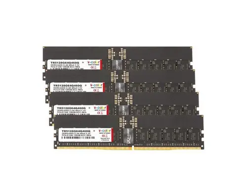 V-COLOR DDR5 512GB (128GBx4) 6400MT/s CL60 ECC R-DIMM 1.1V Memory Ram for AMD TRX50/WRX90 and Intel W790/W890 Workstations with Hynix IC...