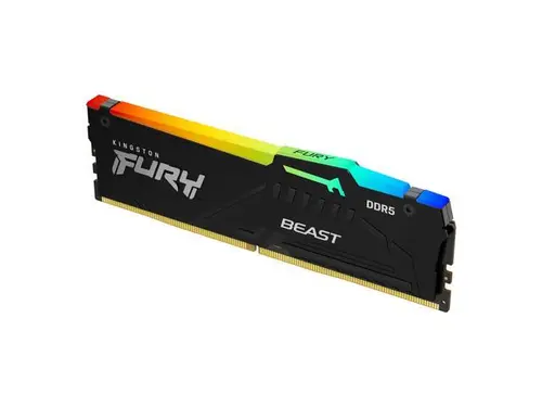 Kingston FURY Beast 16GB DDR5 RGB Single Desktop Memory, 6000MT/s PC5-48000, CL30 30-36-36 Timing, 1.4V, Hynix IC, OnDie ECC, AMD EXPO & Intel XMP...