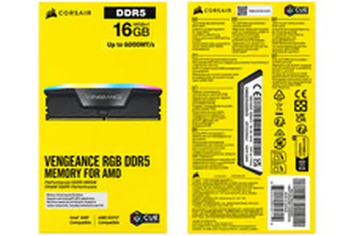 CORSAIR Vengeance RGB DDR5 16GB (1x16GB) up to 6000MHz AMD Intel RAM