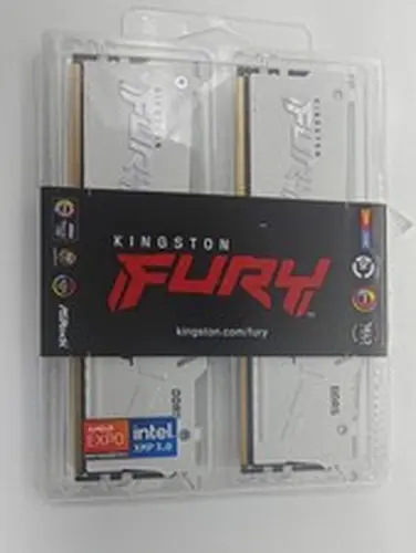 NEW KINGSTON FURY BEAST RGB 64GB (2 x 32GB) DDR5 CL36 6000MHZ RAM MEMORY WHITE