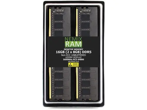 16GB 2X8GB DDR5 5600MHz PC5-44800 1Rx8 1.1V CL46 288-PIN Non-ECC Unbuffered UDIMM NEMIX RAM Desktop PC Memory KIT Compatible with ASUS B650E MAX...