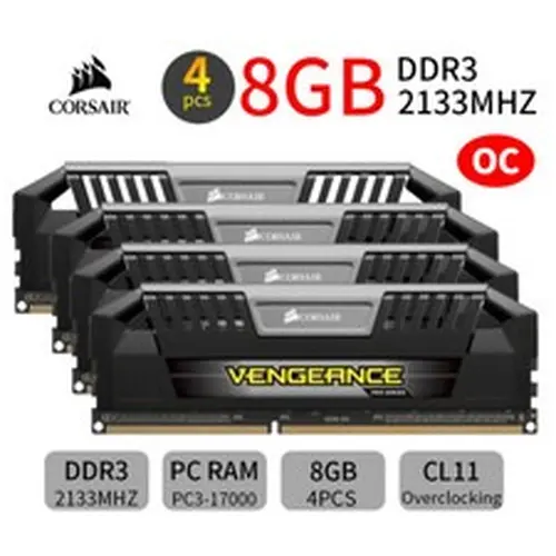 Corsair Pro 32GB 4x 8GB DDR3 OC 2133MHz PC3-17000U 240Pin Desktop Memory RAM AS