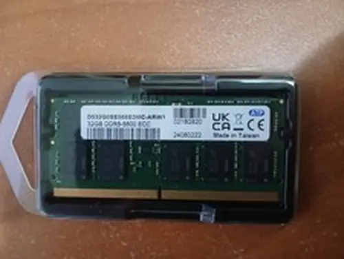 1x16GB ATP DDR5 5600 (ECC EC4) SODIMM Laptop RAM Memory (D516G0SE568DDMC-ARW1)