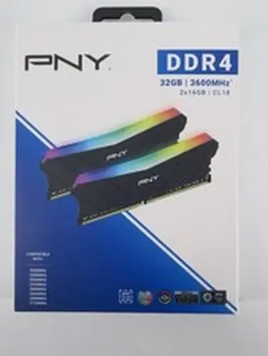 BRAND NEW - PNY 32GB 2x16GB DDR4 3600MHz CL18 Memory RGB Desktop RAM - SEALED