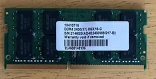 ELECOM 8GB DDR4 Laptop RAM Memory removed from laptop