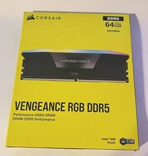 CORSAIR VENGEANCE RGB 64GB RAM (2 x 32GB) (DDR5-6000) Memory