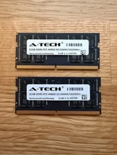 A-Tech 64GB (32GB x 2) DDR5 PC5-44800 SO-DIMM 5600MHz Memory