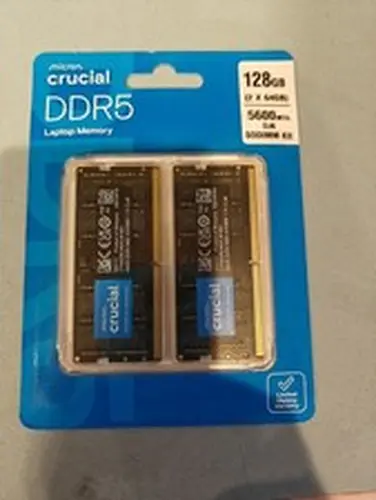 Crucial 128GB 2x64GB DDR5 5600 CL46 SODIMM Laptop Memory Kit New in sealed pack