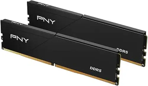 PNY DDR5 16GB (2x8GB) 5600MHz CL46 Low Profile Desktop Memory Kit | PC5-44800, CL46, 1.1V, 288-Pin, RAM, Compatible: 5200MHz, 4800MHz - MD16GK2D5560046LP