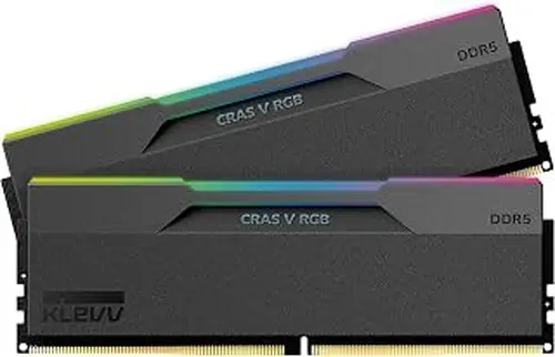 KLEVV CRAS V RGB DDR5 32GB (2x16GB) 6400MHz CL30 SK Hynix A-Die 1.4V Gaming Desktop Ram Memory XMP 3.0 / AMD Expo Ready - Black (KD5AGUA80-64B300G)