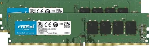 Crucial 32GB Kit (16GBx2), 288-pin DIMM, DDR4 PC4-21300,