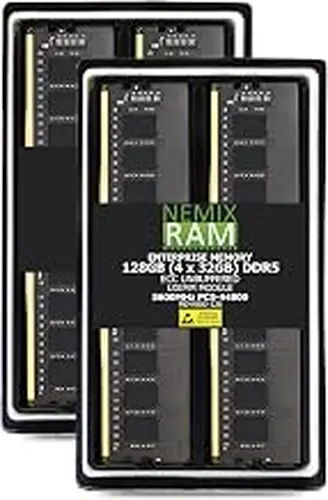 NEMIX RAM 128GB (4X32GB) DDR5 5600MHz PC5-44800 2Rx8 1.1V CL46 288-PIN ECC Unbuffered UDIMM KIT Compatible with Dell PowerEdge T160 Tower Server