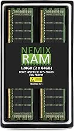 NEMIX RAM 128GB (2X64GB) DDR5 4800MHZ PC5-38400 1.1V CL40 288-PIN ECC RDIMM KIT Registered Server Memory Compatible with ASRock WRX90 WS EVO Motherboard