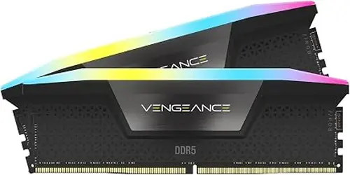 CORSAIR Vengeance RGB DDR5 RAM 64GB (4x16GB) 6000MHz CL36 Intel XMP 3.0 Desktop Computer Memory - Black (CMH64GX5M4B6000C36)