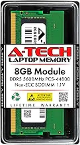 A-Tech 8GB RAM for Dell Inspiron 14 5445, 16 5645, 14 7445 2-in-1, 16 Plus 7640 (RTX 4050/4060) Laptop | DDR5 5600MHz PC5-44800 SODIMM 1.1V 262-Pin Non-ECC SO-DIMM Memory Upgrade