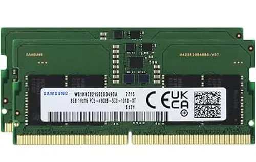 Samsung 16GB (2x8GB) DDR5 4800MHz PC5-34800 SODIMM 1Rx16 CL40 1.1v M425R1GB4BB0-CQK RAM Memory Laptop Notebook Module Upgrade