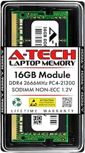 A-Tech DDR4 RAM 16GB 2666MHz PC4-21300 SODIMM Laptop Memory