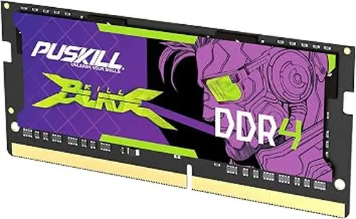 PUSKILL 16GB DDR4 3200MHz SODIMM CL22 Laptop RAM (1x16GB) | 16GB single stick, 3200MHz, SODIMM laptop, CL22, 1.2V, plug-and-play, cost-effective laptop RAM upgrade