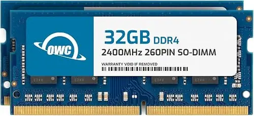 OWC Memory 64GB (2X 32GB) DDR4 CL17 PC4-19200 2400MHz SO-DIMM RAM | 260-Pin Compatible with 2017 iMac and Select PC Laptops
